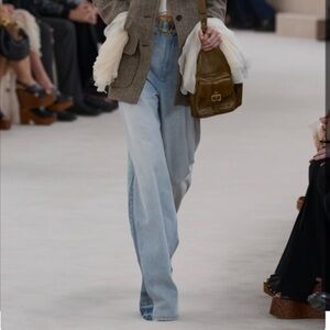Chloé Paneled Rigid High-Rise Wide-
Leg Jeans